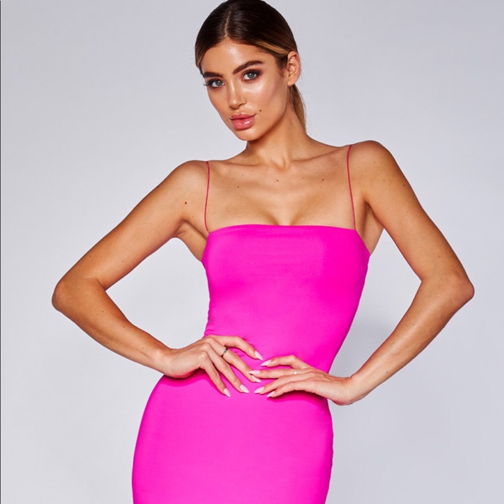 NWT Meshki MIA Bodycon Dress in Hot Pink